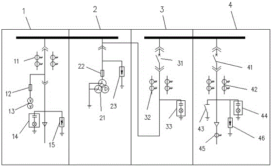 Main wiring system of medium-voltage power distribution cabinet