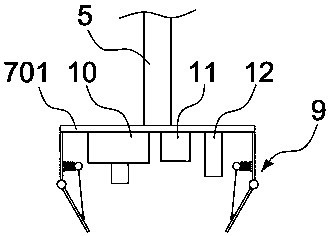 Walking bottom sewage monitoring device for shrimp culture ponds