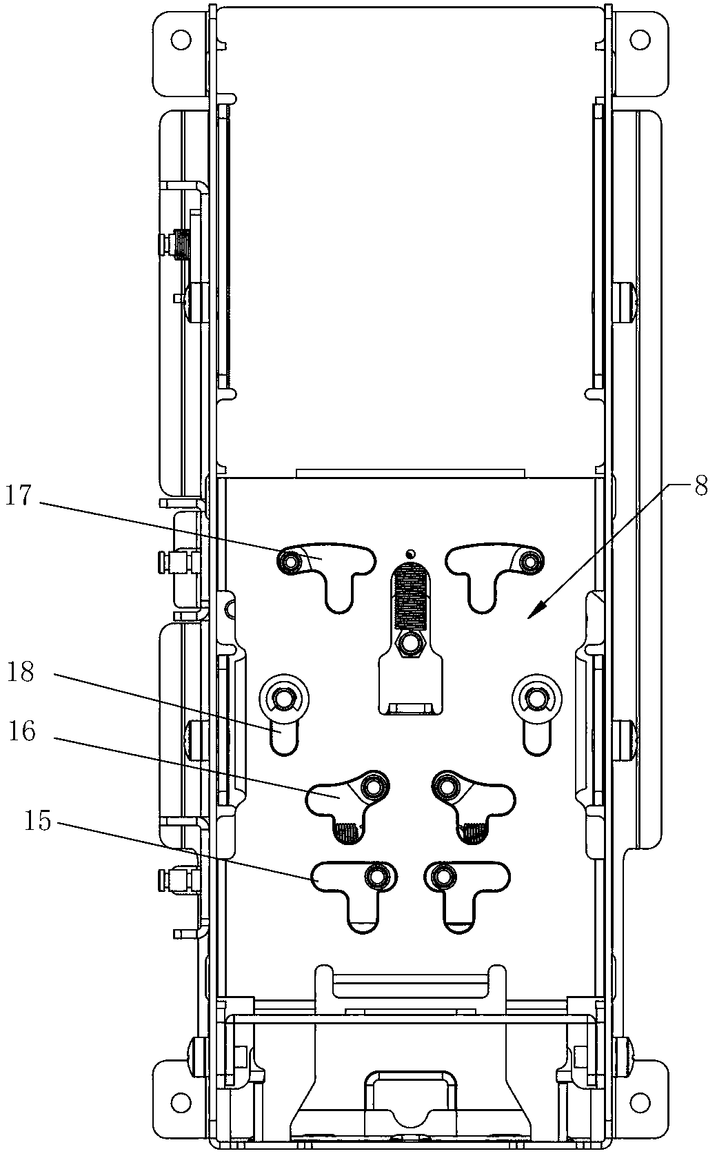 Control mechanism of card box gate