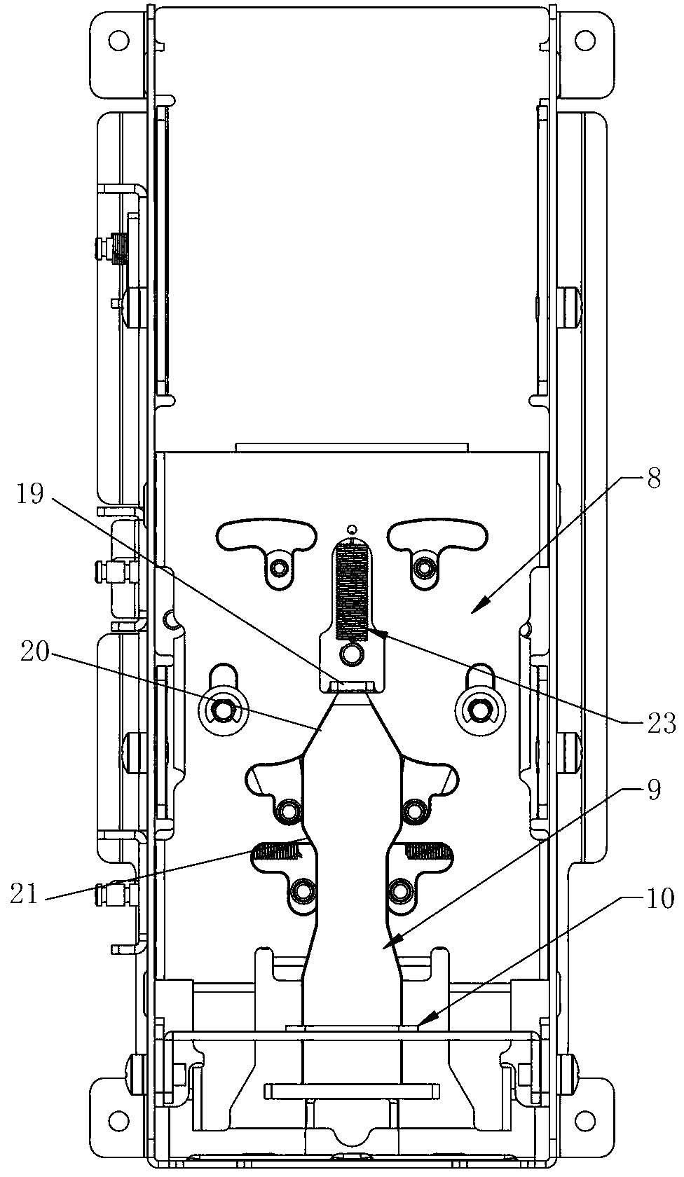 Control mechanism of card box gate