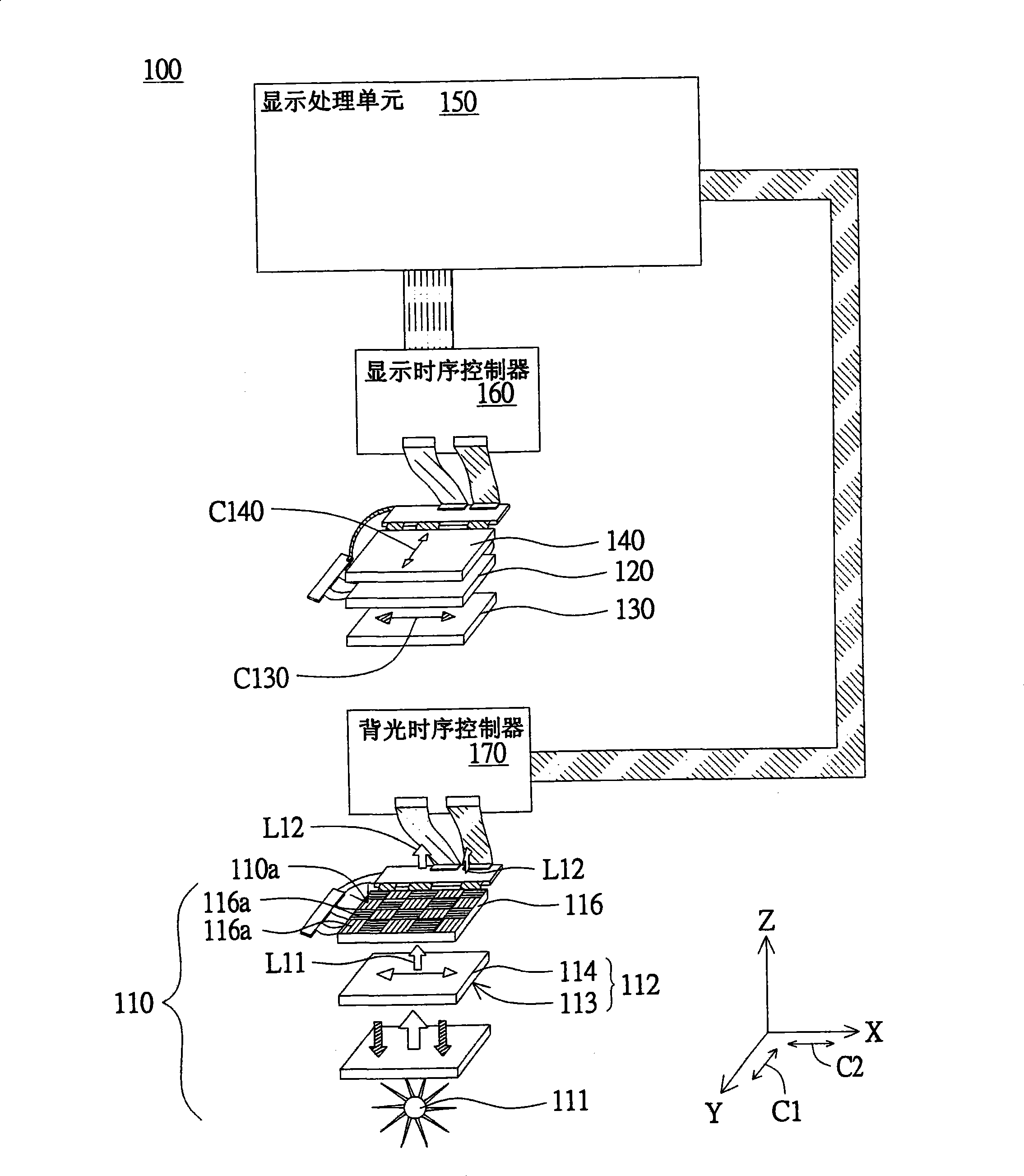 LCD device, backlight module thereof and display method