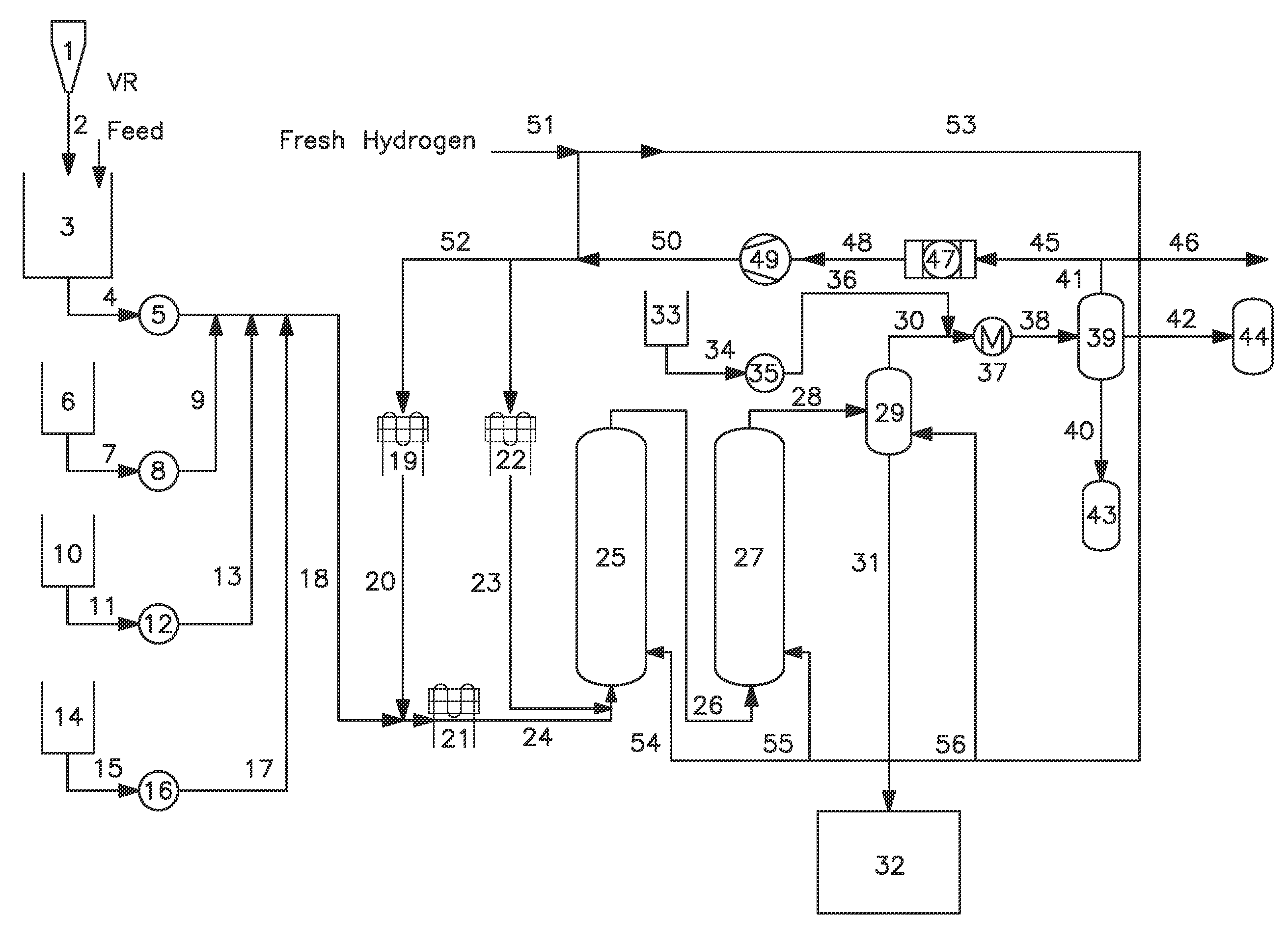 Hydroconversion process for heavy and extra heavy oils and residuals