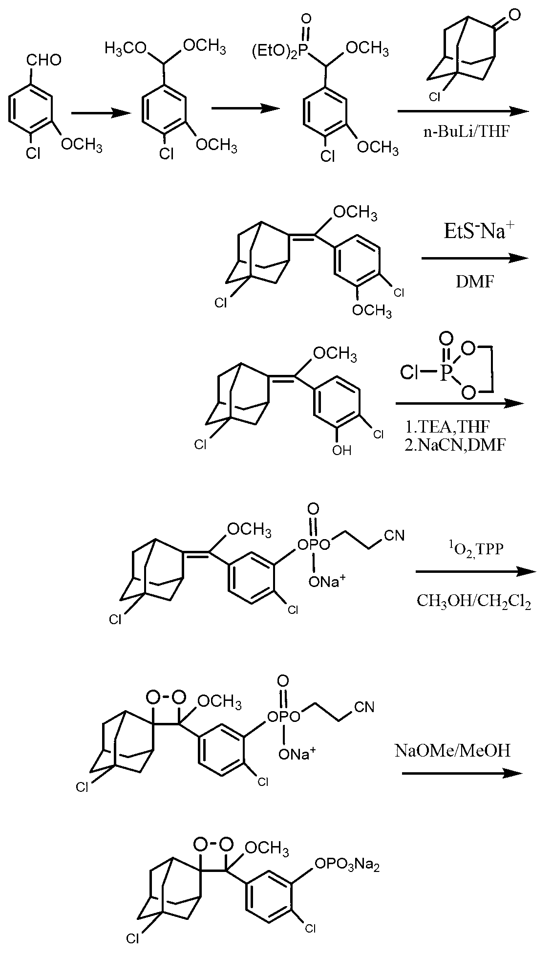 Synthetic method of 1, 2-dioxetane compound