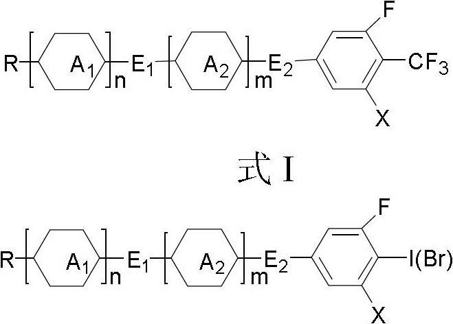 Method for preparing trifluoromethyl-benzene-containing liquid crystals