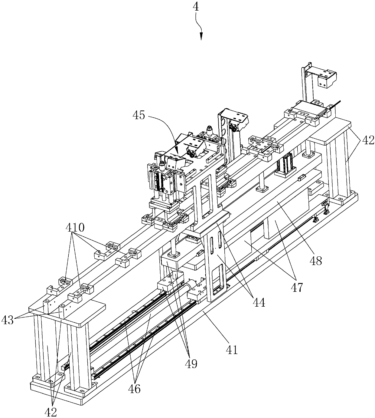 Full-electrode-lug cell automatic assembly line