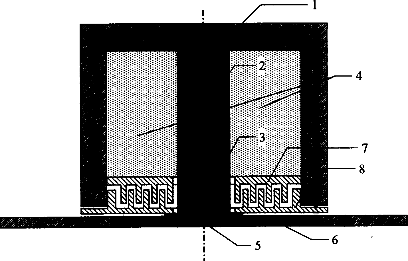 High voltage electrode device for space charge measuring system by electroacoustic pulse method