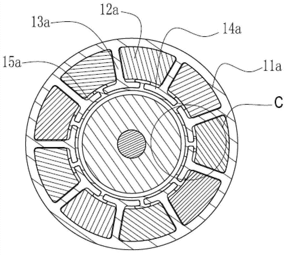 Electric motor used for wet-type operation pump and assembly method