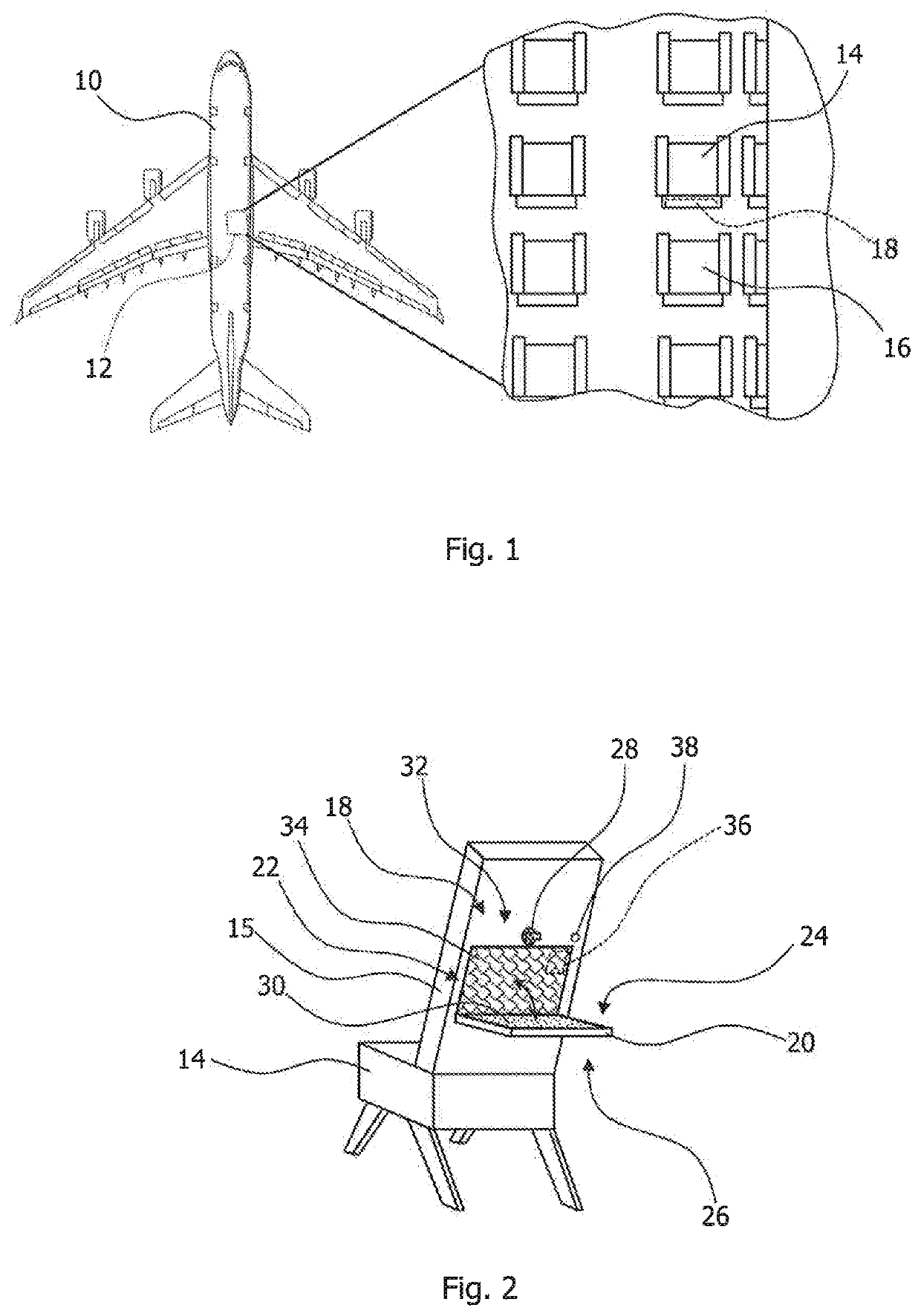 Table device and passenger seat and vehicle cabin with a table device