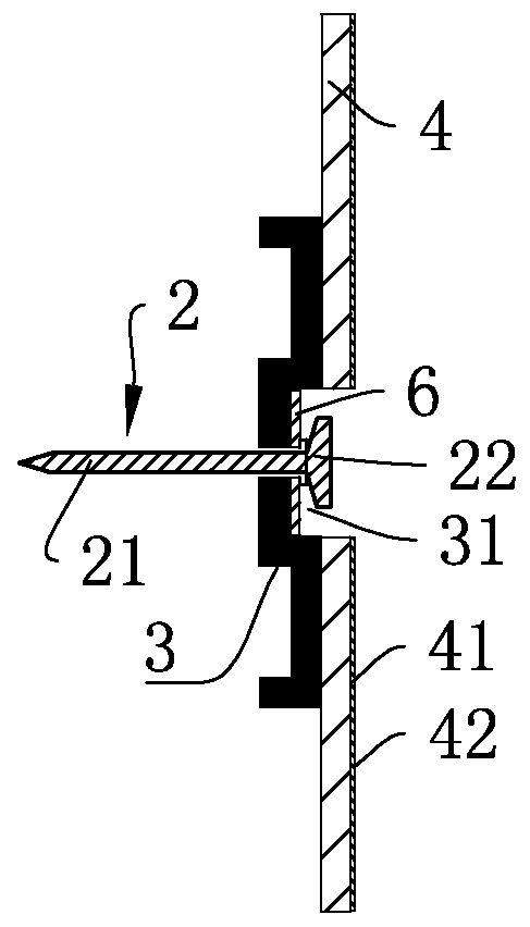 A prefabricated component for fixing polymer waterproof material and its application method