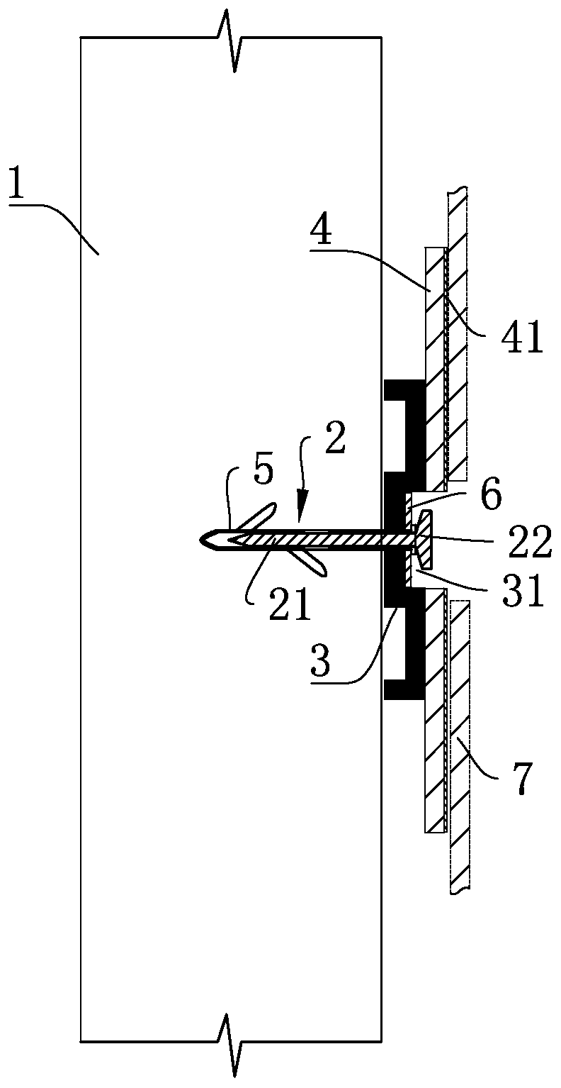 A prefabricated component for fixing polymer waterproof material and its application method