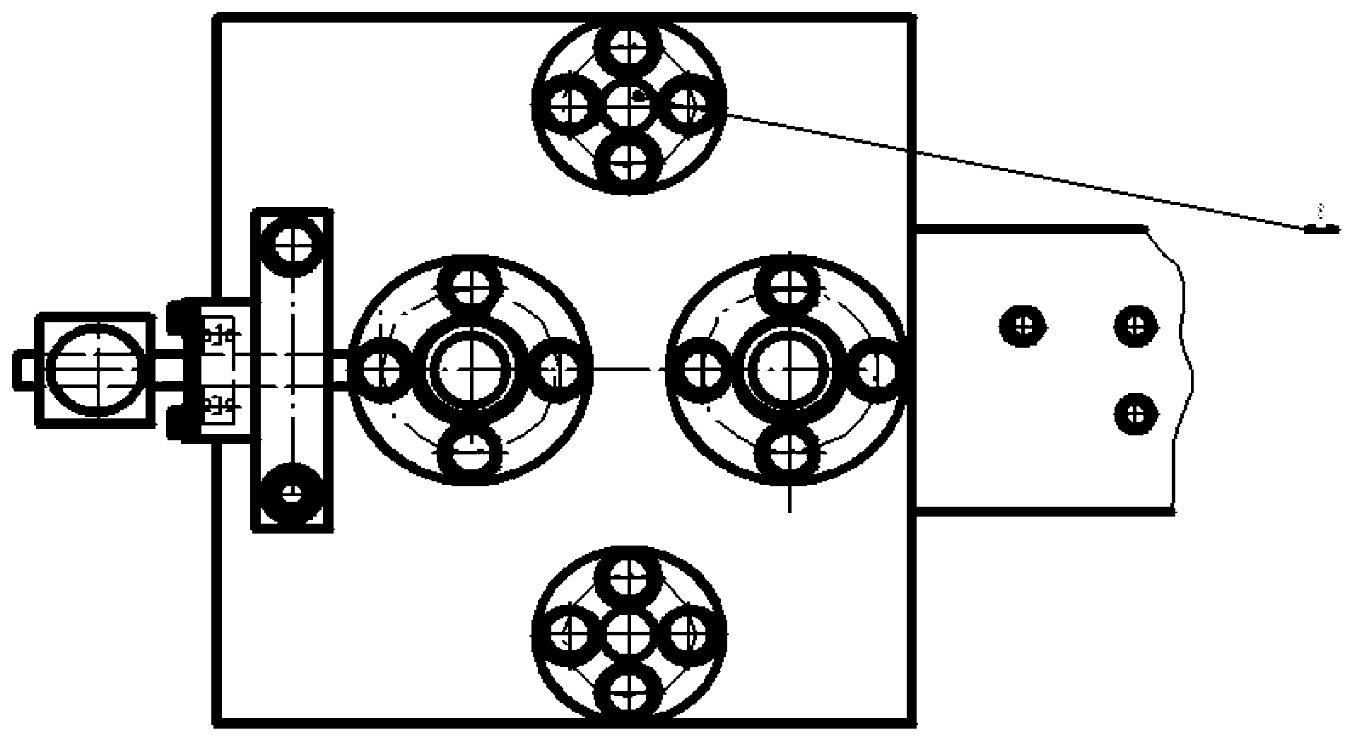 Die device for thin temperature control material