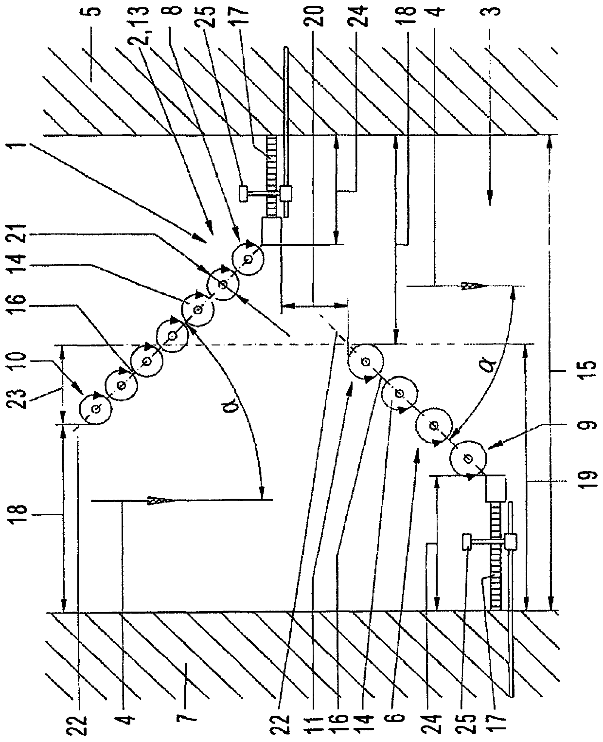 Water cleaning device for flowing body of water