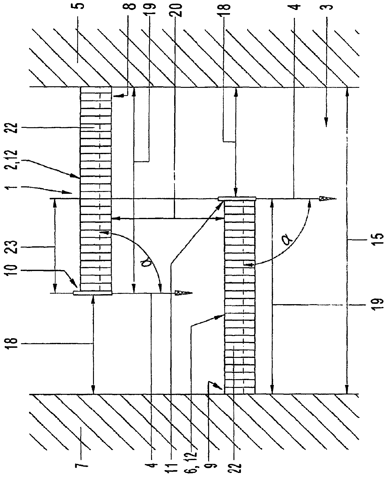 Water cleaning device for flowing body of water