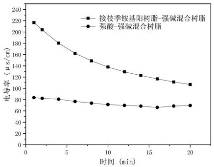 A kind of grafted quaternary ammonium cationic resin and preparation method thereof