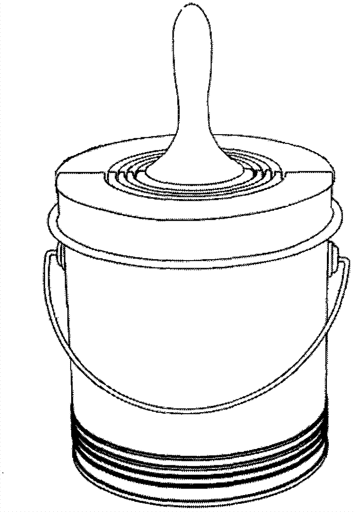 Rubber brush for preventing paint from dropping