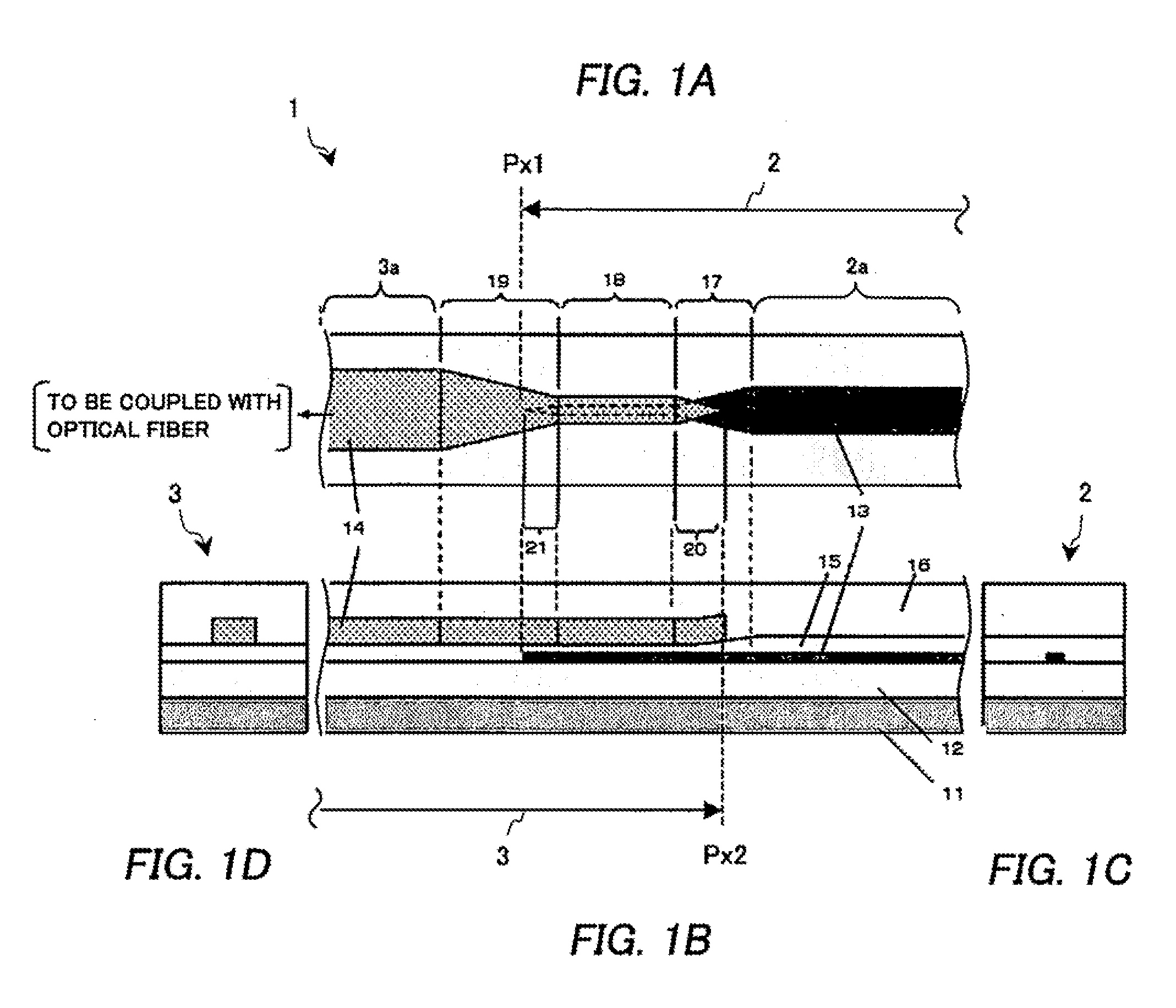 Optical waveguide and spot size converter using the same