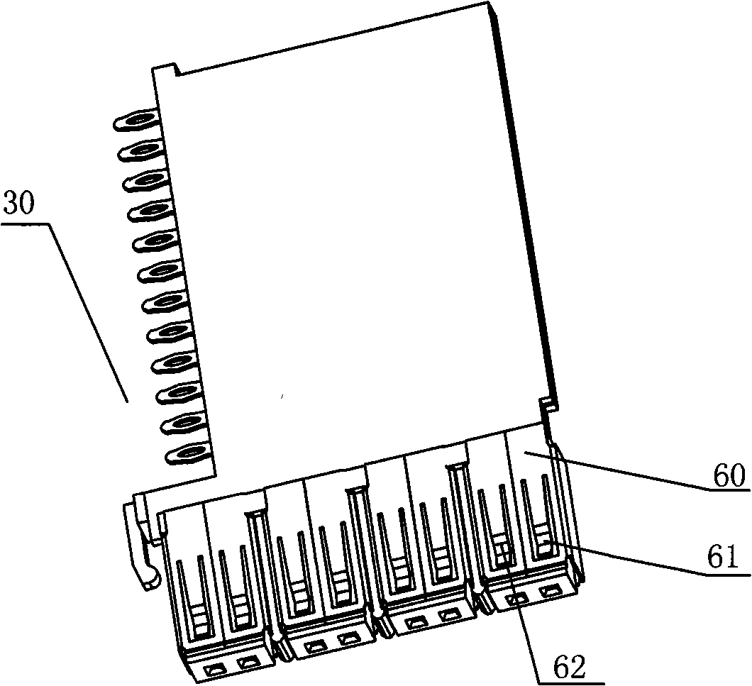 Backing plate connector having circuit board