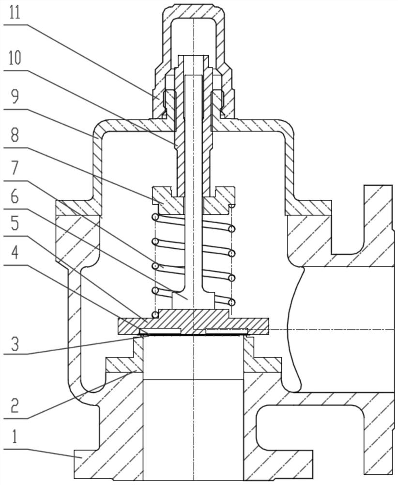 Safety valve for low-temperature and low-pressure working conditions