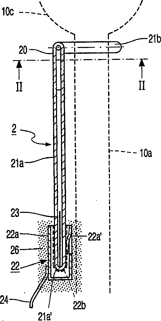 Unit comprising high-pressure discharging lamp and ignition antenna