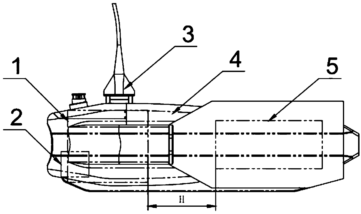 Deep sea single towed body electrical detection device and control method thereof