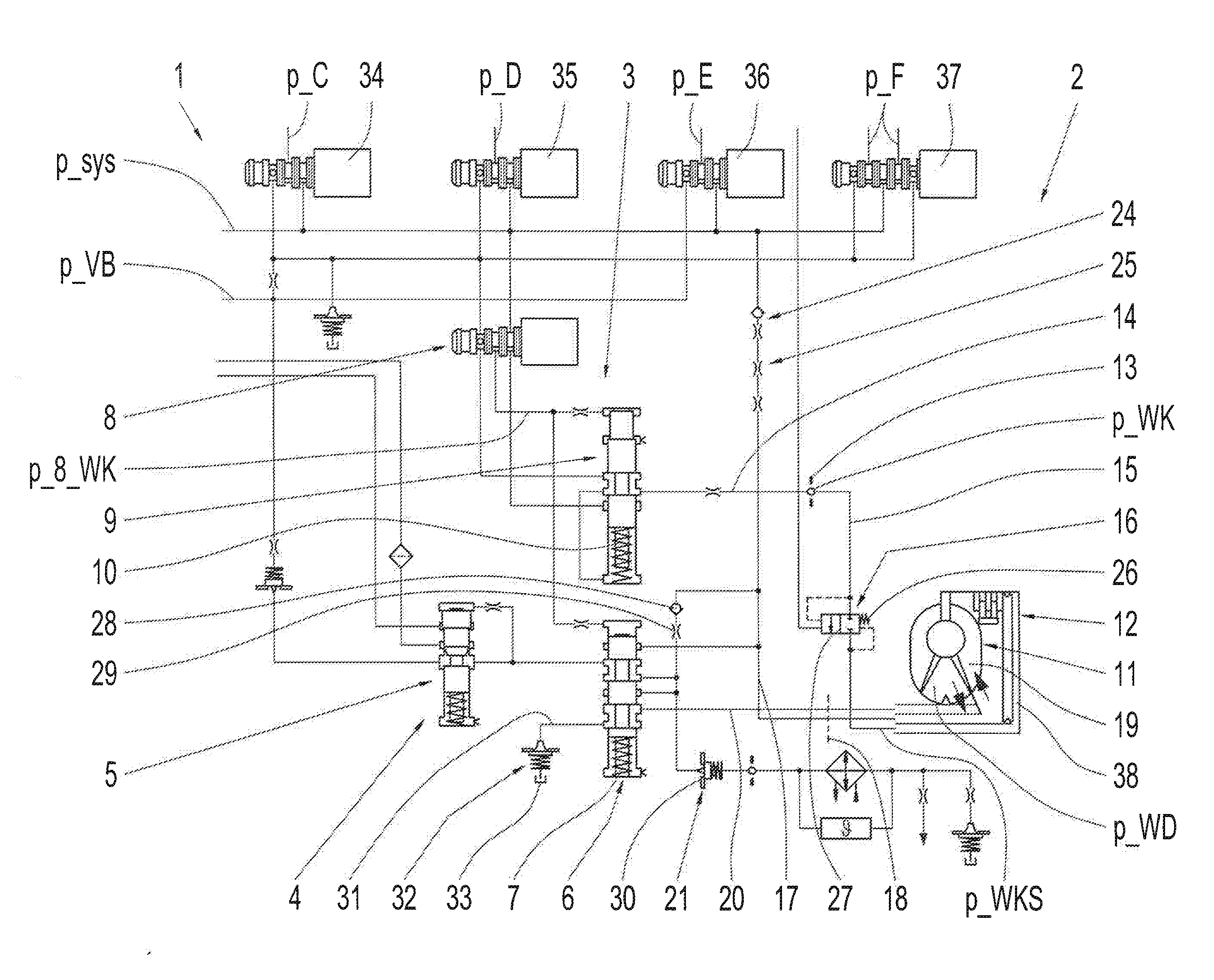 Transmission Device with a Hydraulic System