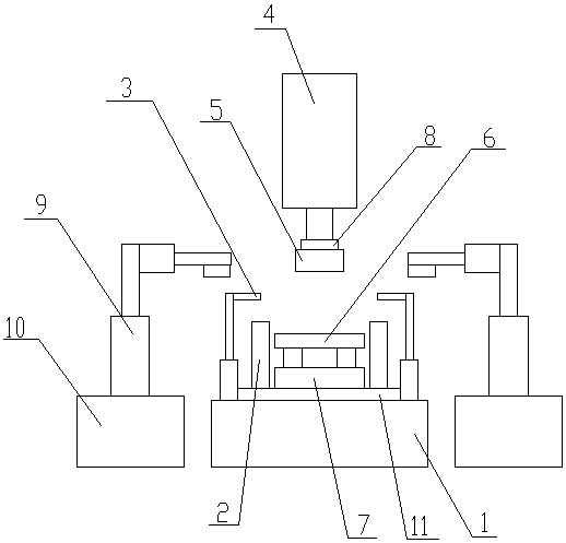 Compression resistance detection test device of cellphone shell