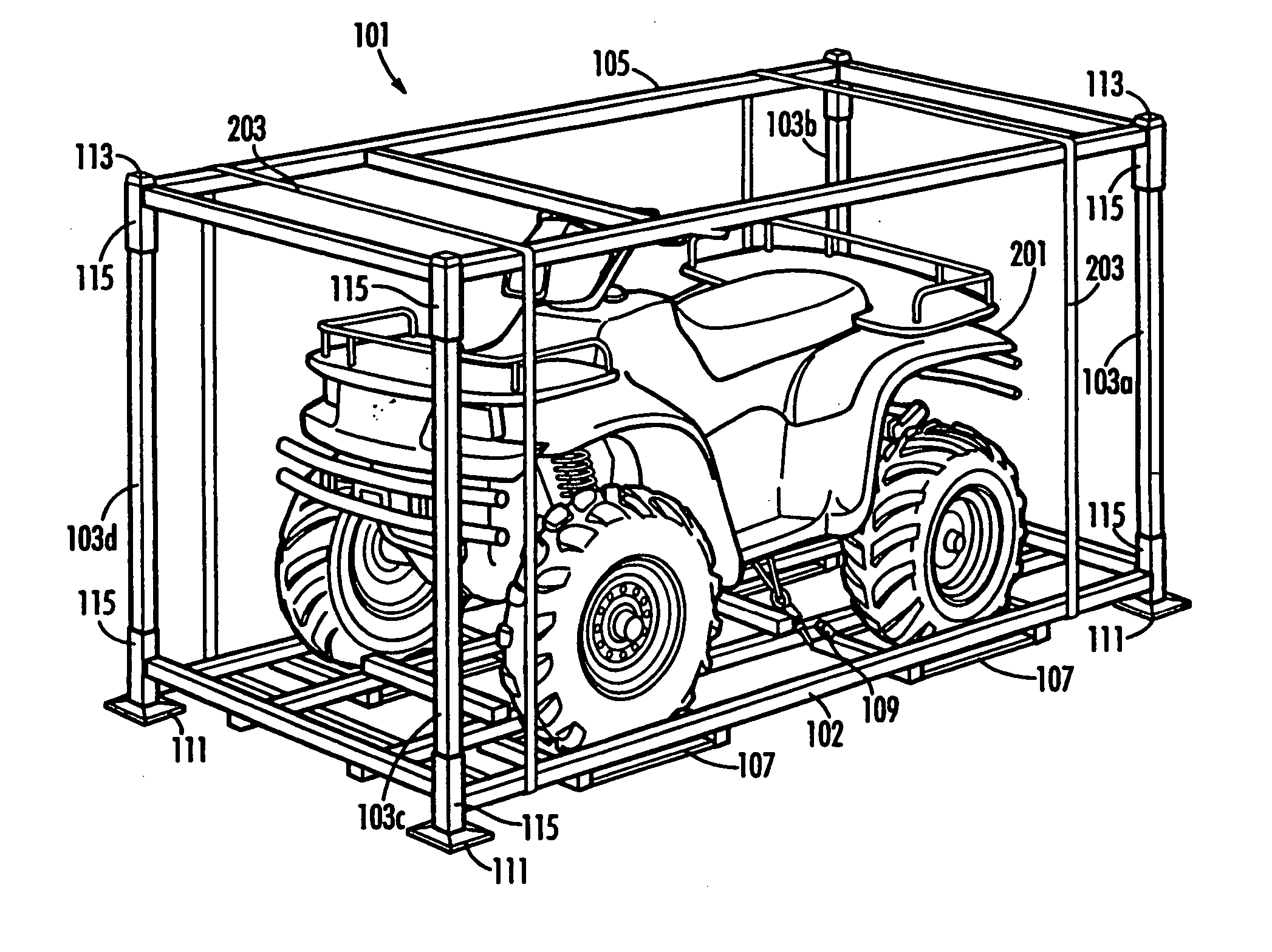 Transporting apparatus and trailer conversion kit and method