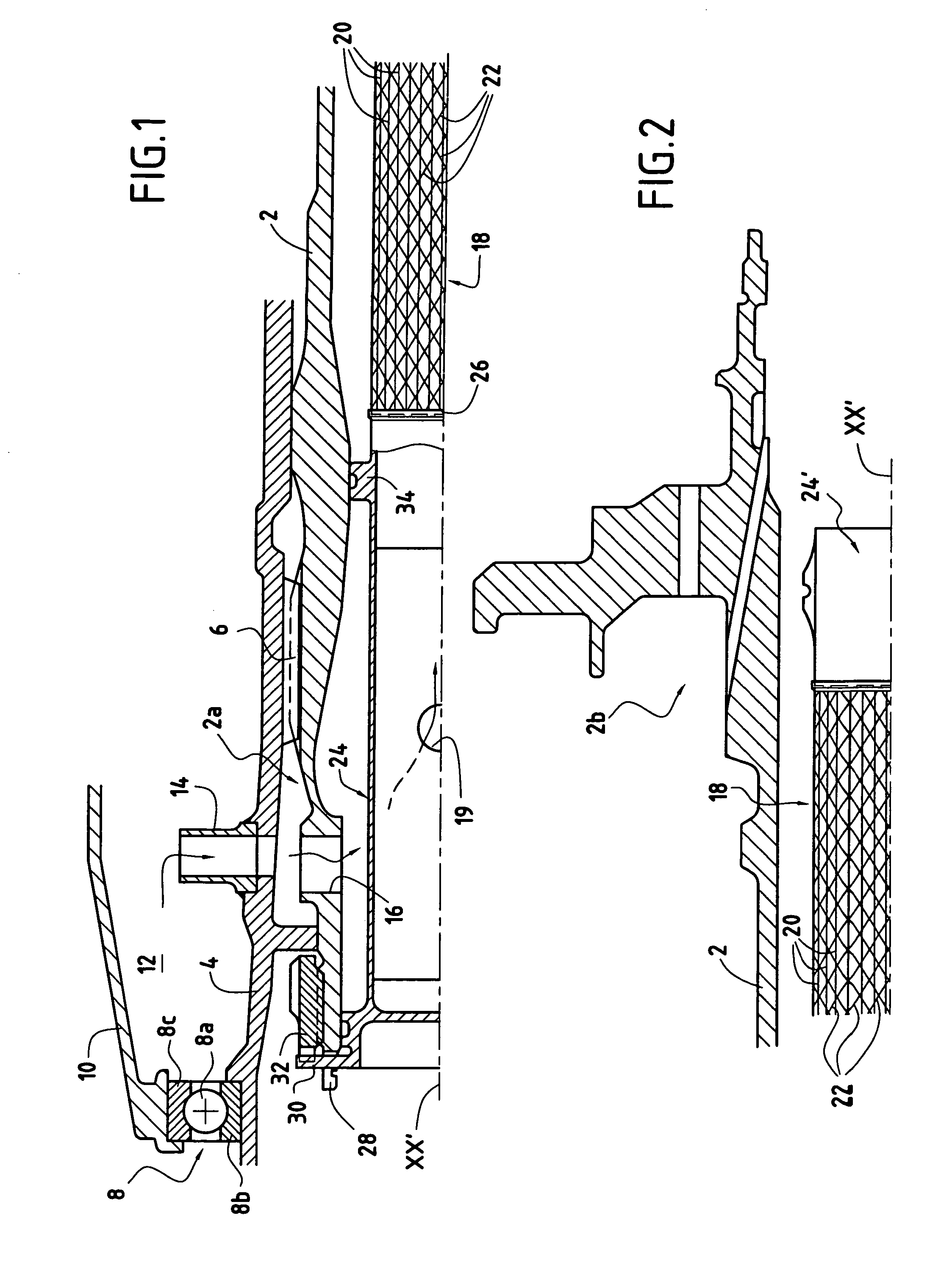 Drain tube for a low-pressure shaft of a turbomachine