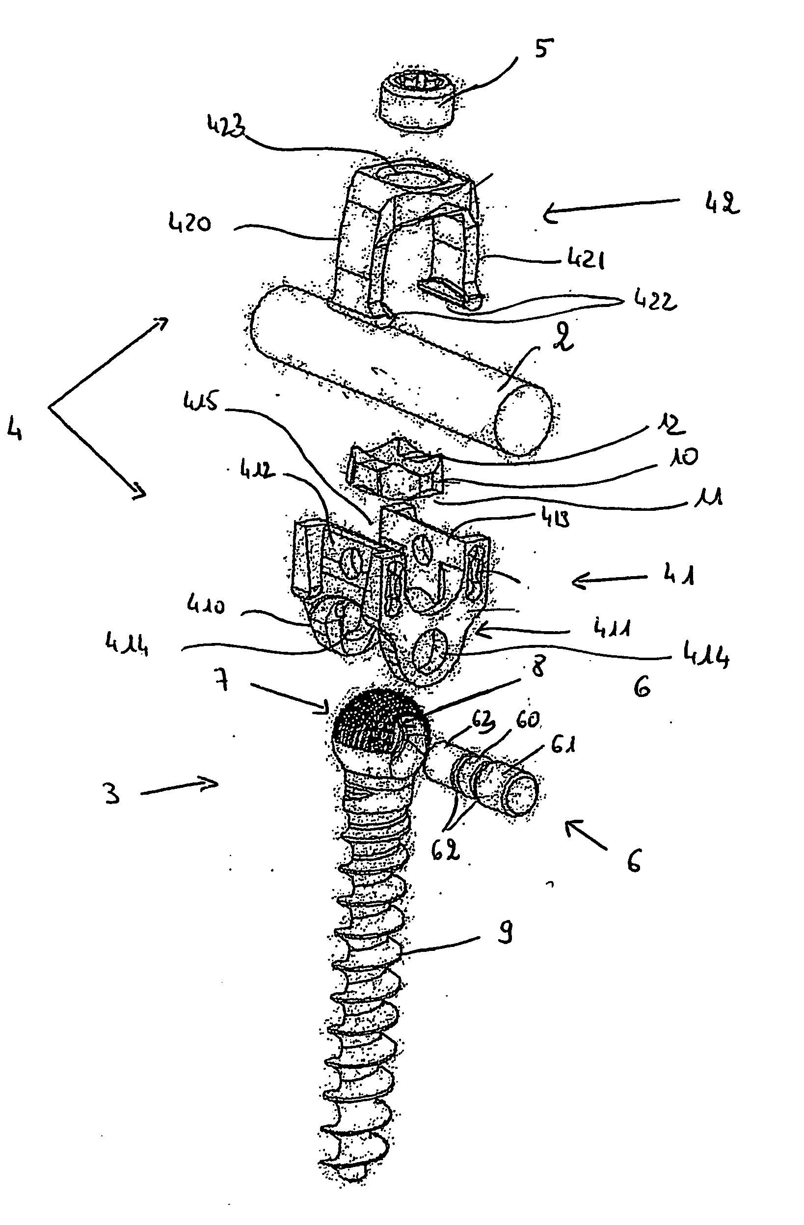 Connecting device for spinal osteosynthesis