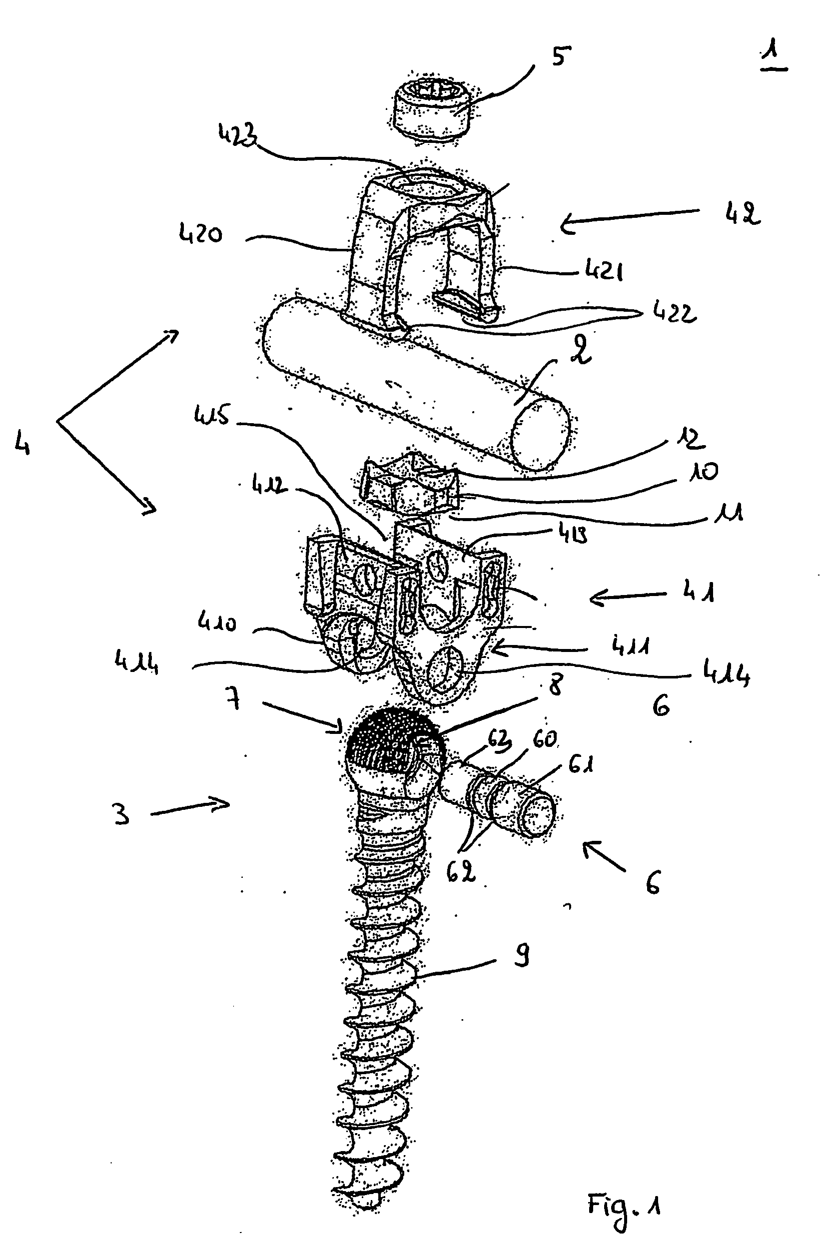 Connecting device for spinal osteosynthesis