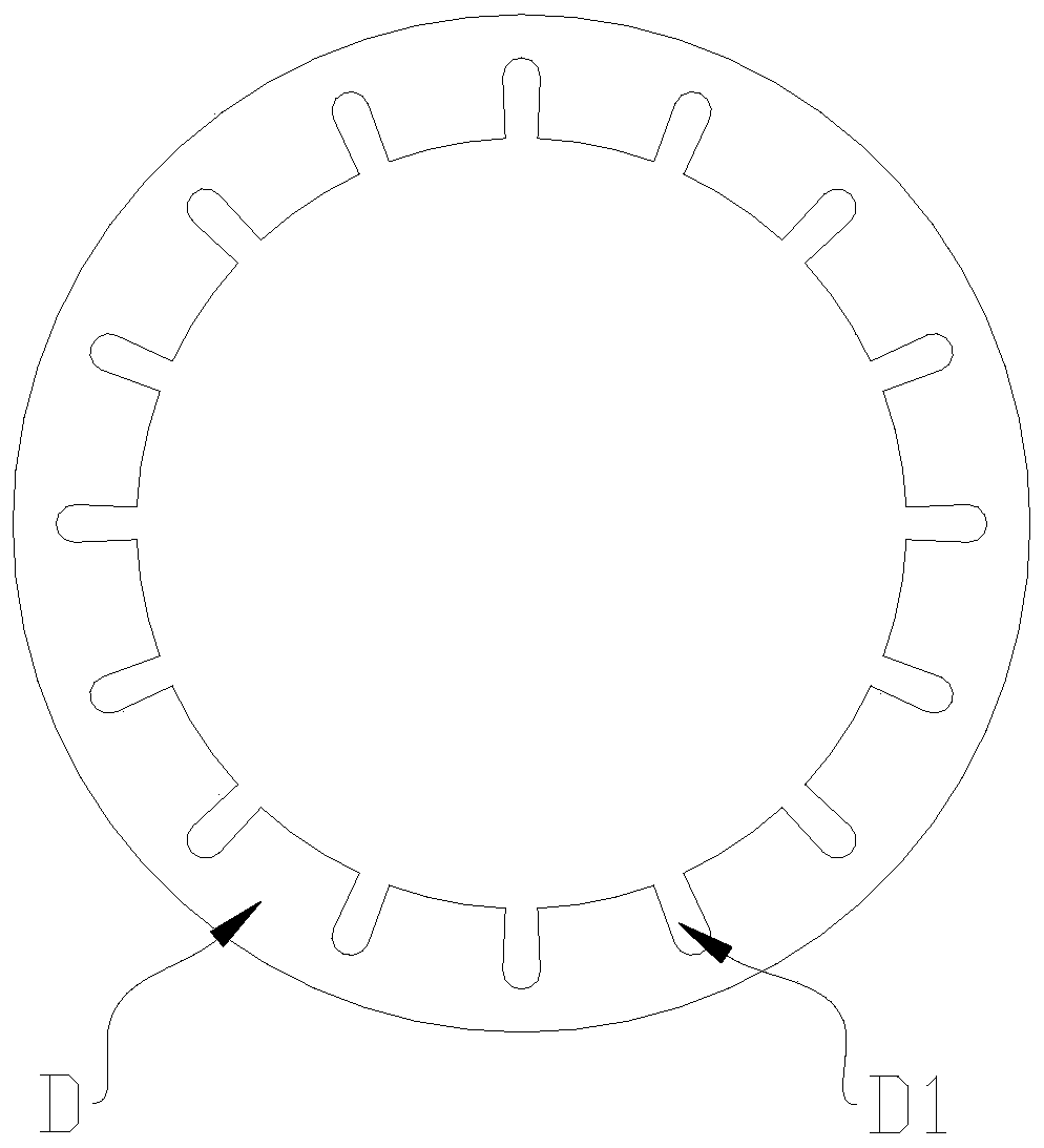 Processing treatment device for motor stator