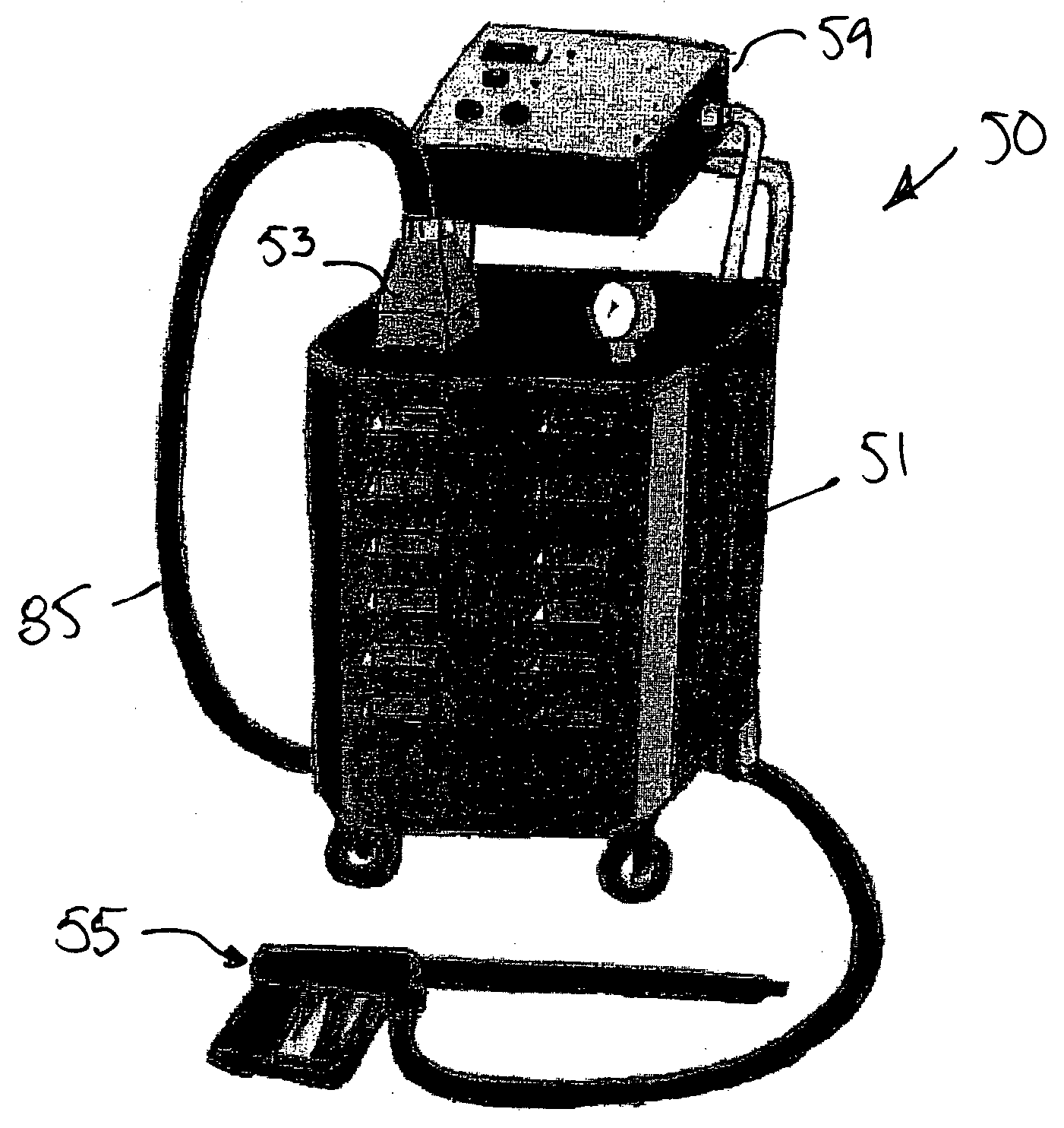 Low pressure saturated steam cleaning assembly with chemical delivery system