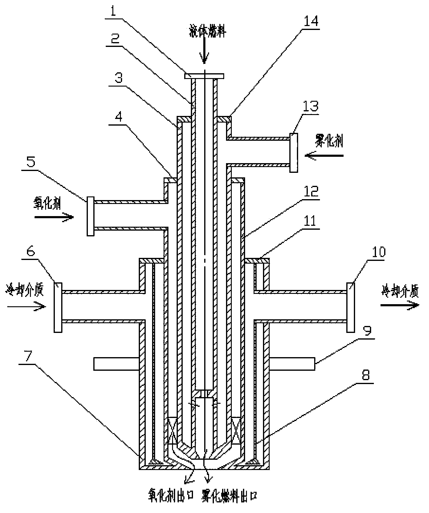 Variable-pressure and variable-working-condition oil burning nozzle