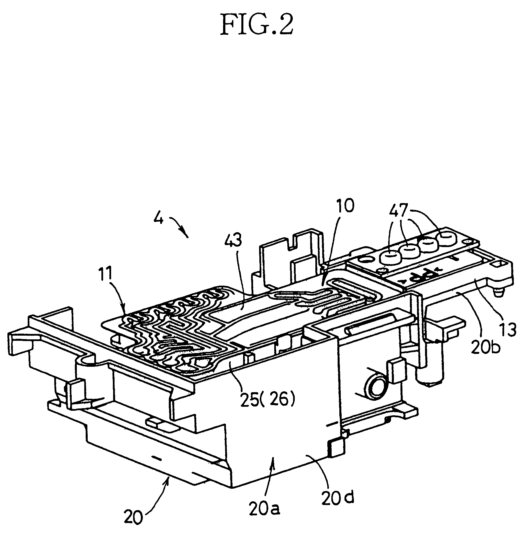 Inkjet printer with delivery chamber
