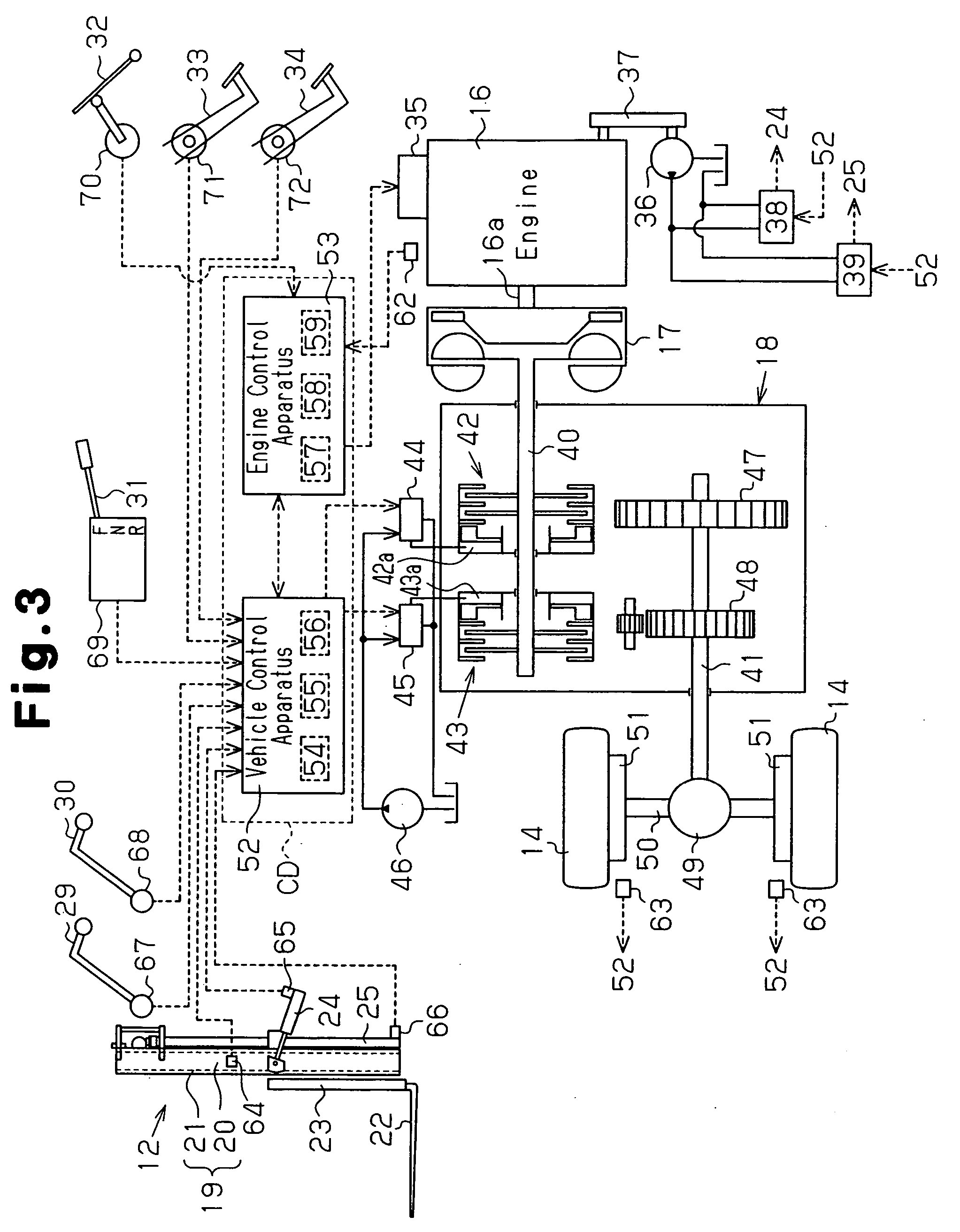 Drive control apparatus for forklift