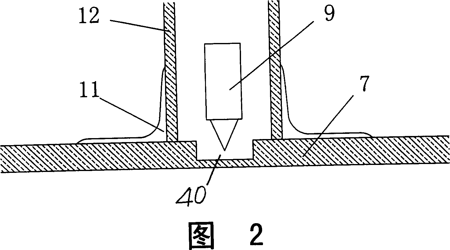 Testing device for barium film air-breathing capability of getter in kinescope