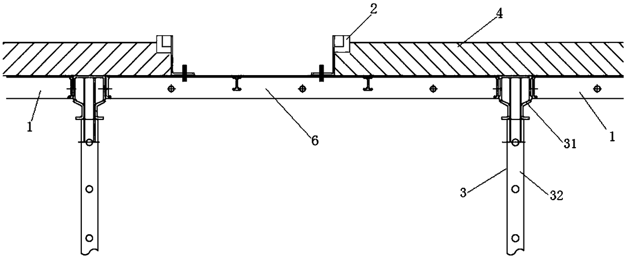 Method using aluminum formwork to pour floor roof