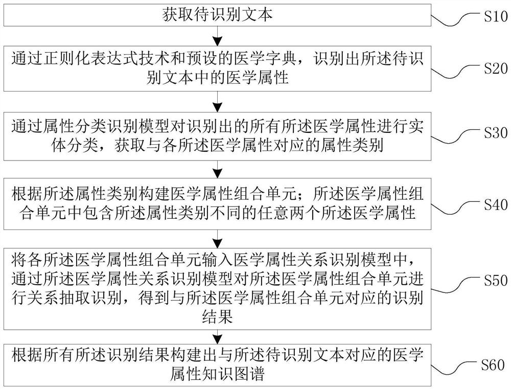 Medical attribute knowledge graph construction method and device, equipment and medium