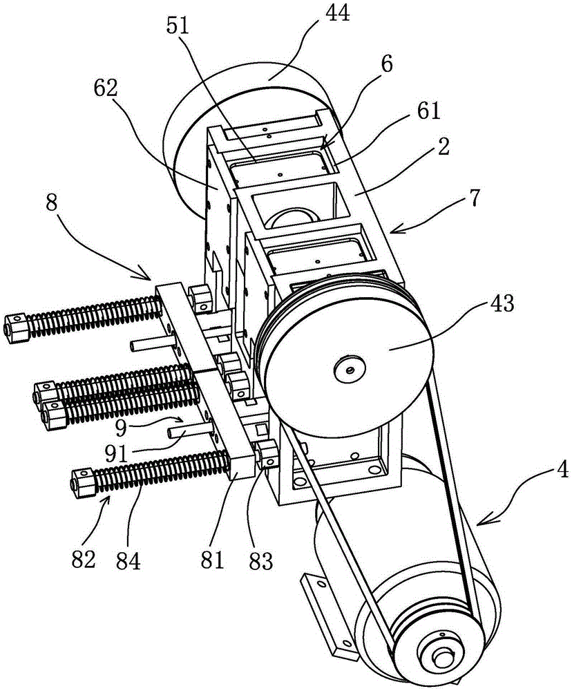 Slippage type cutting-out device of high-speed shaft pin machine