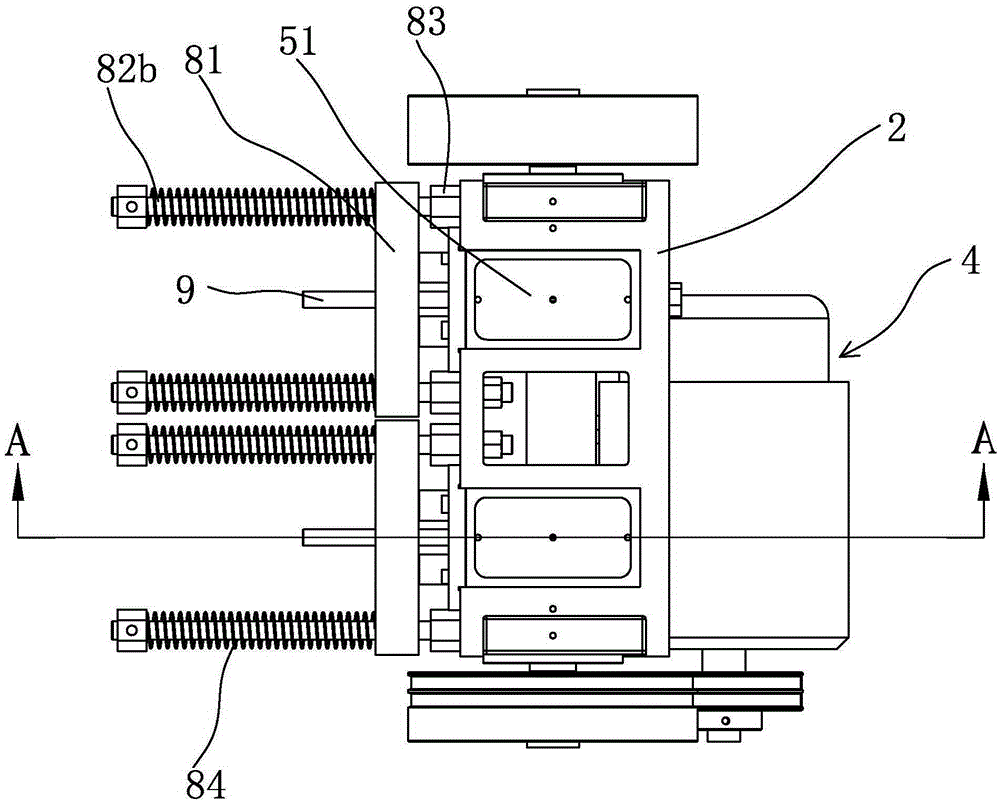 Slippage type cutting-out device of high-speed shaft pin machine