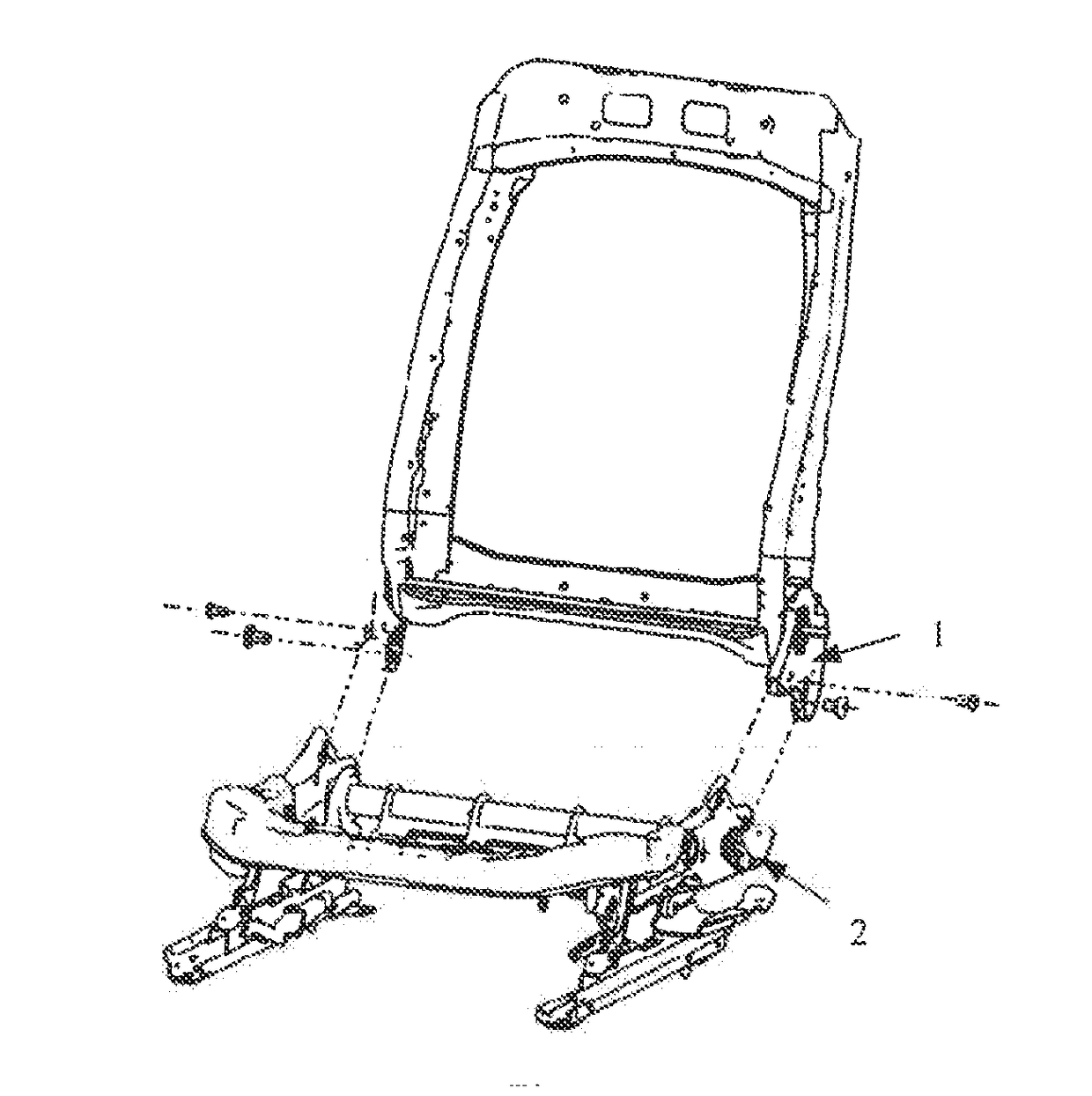 Vehicle seat with energy absorption structure