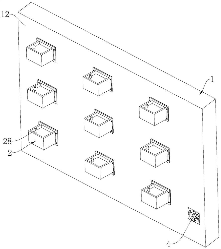 An assembled green partition wall