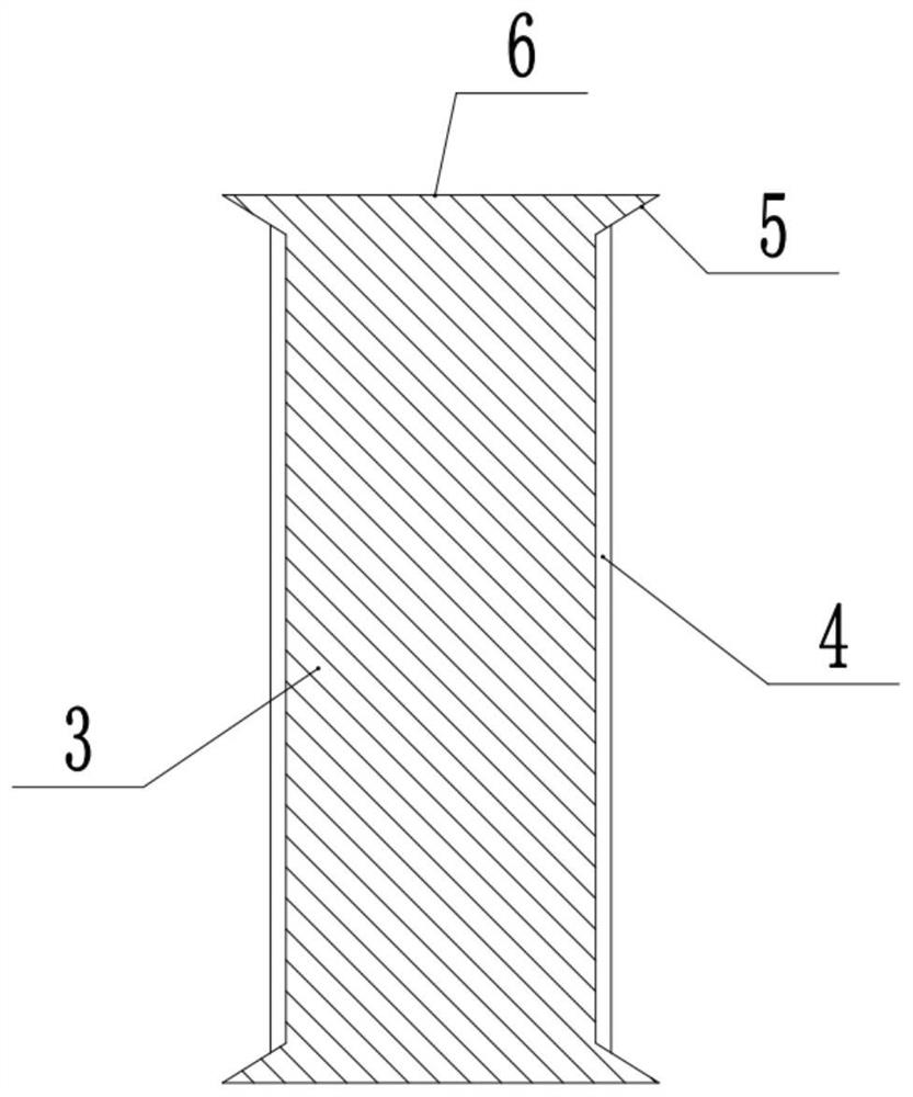 Decorative structure of vertical support