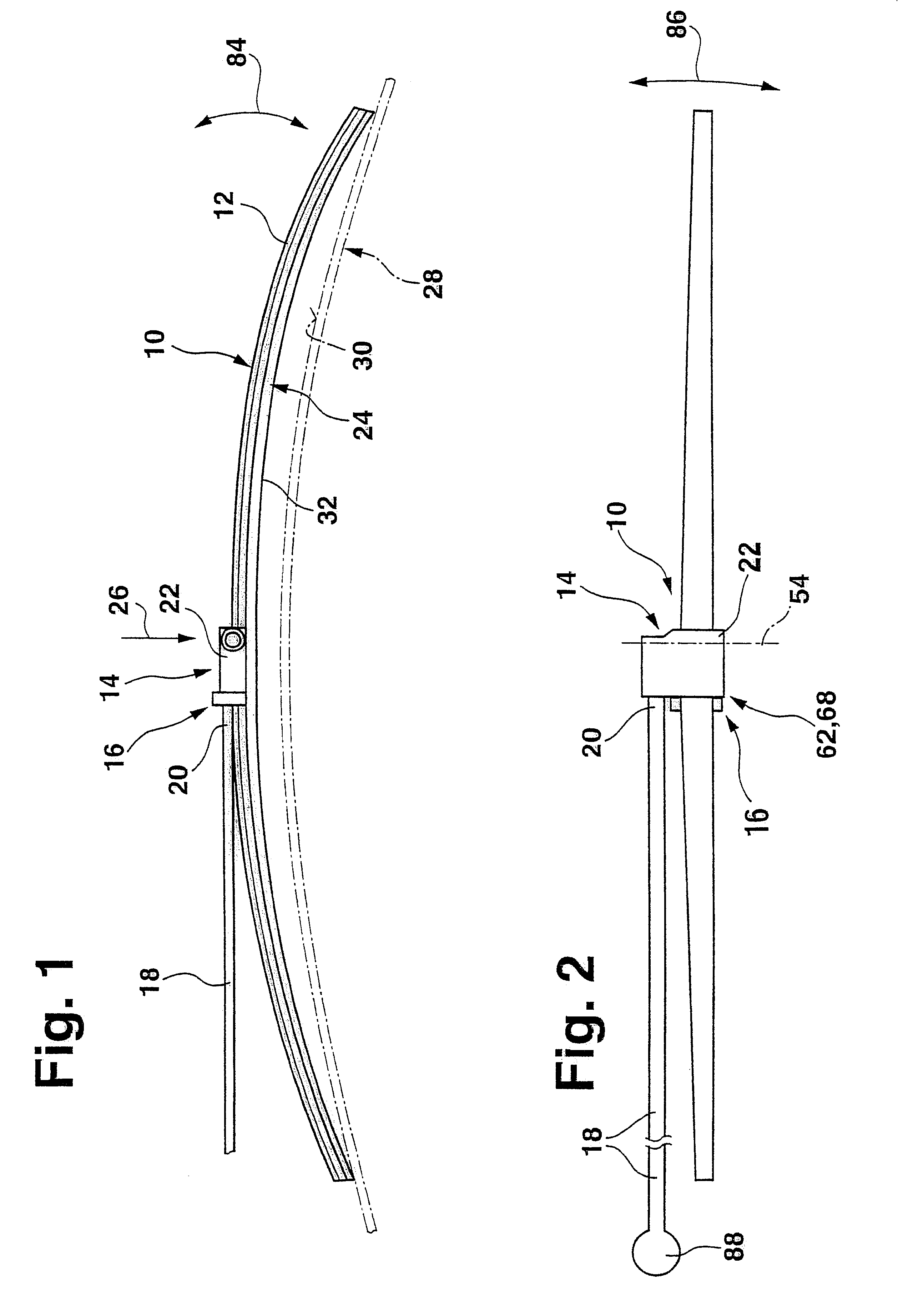 Wiper device for the windows of motor vehicles
