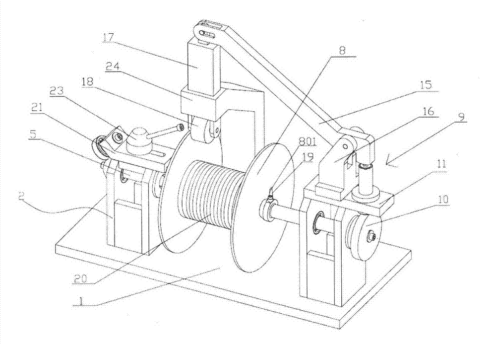 Line device for cutting lathe