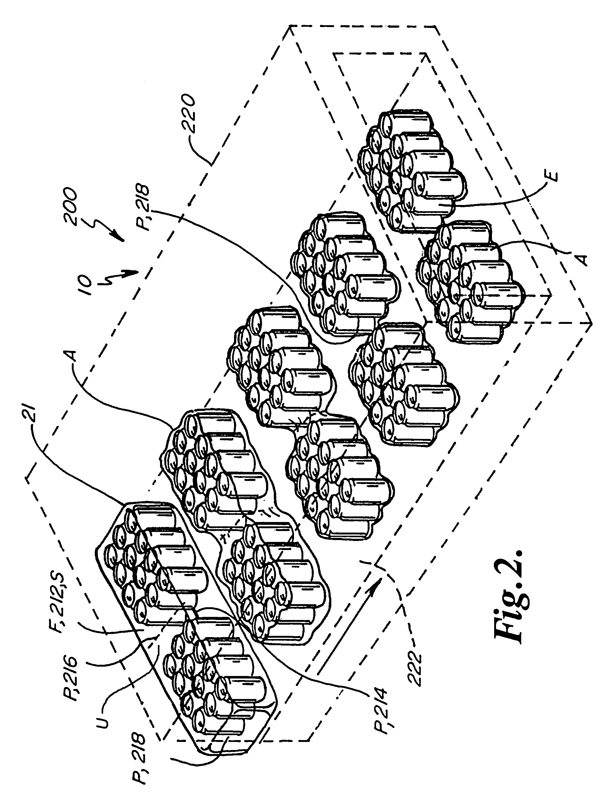 Apparatus and method for selective processing of materials with radiant energy