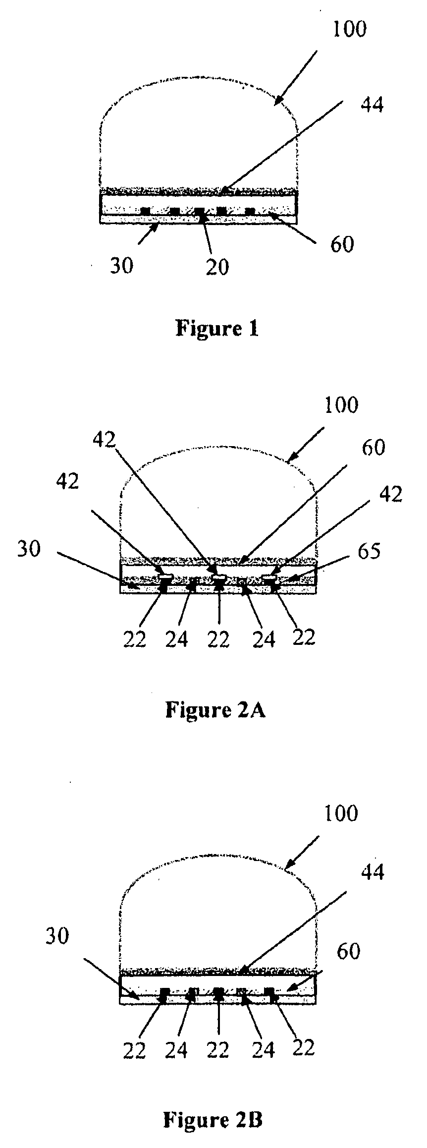 Semiconductor Lighting Device With Wavelength Conversion on Back-Transferred Light Path