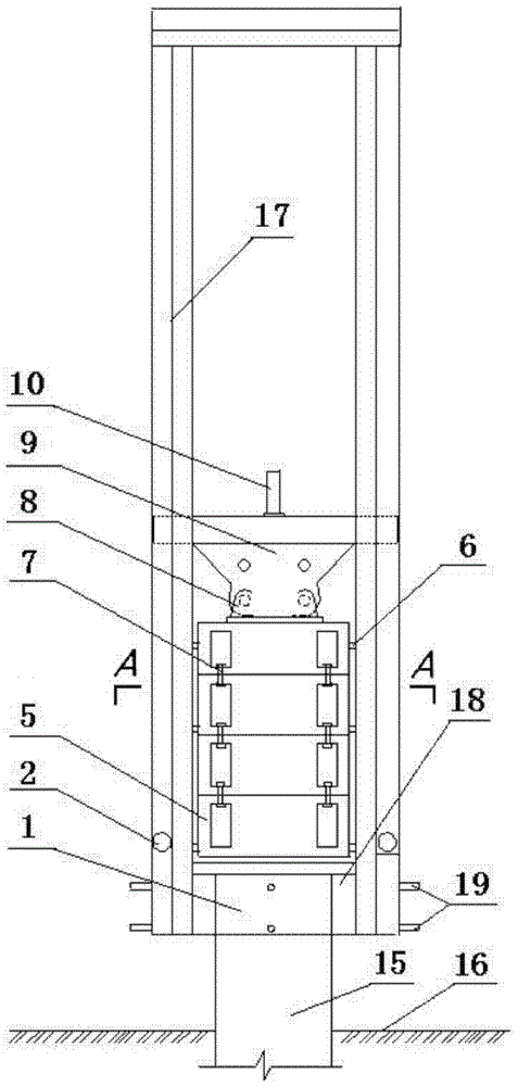 External hydraulic power shock excitation equipment for building foundation pile