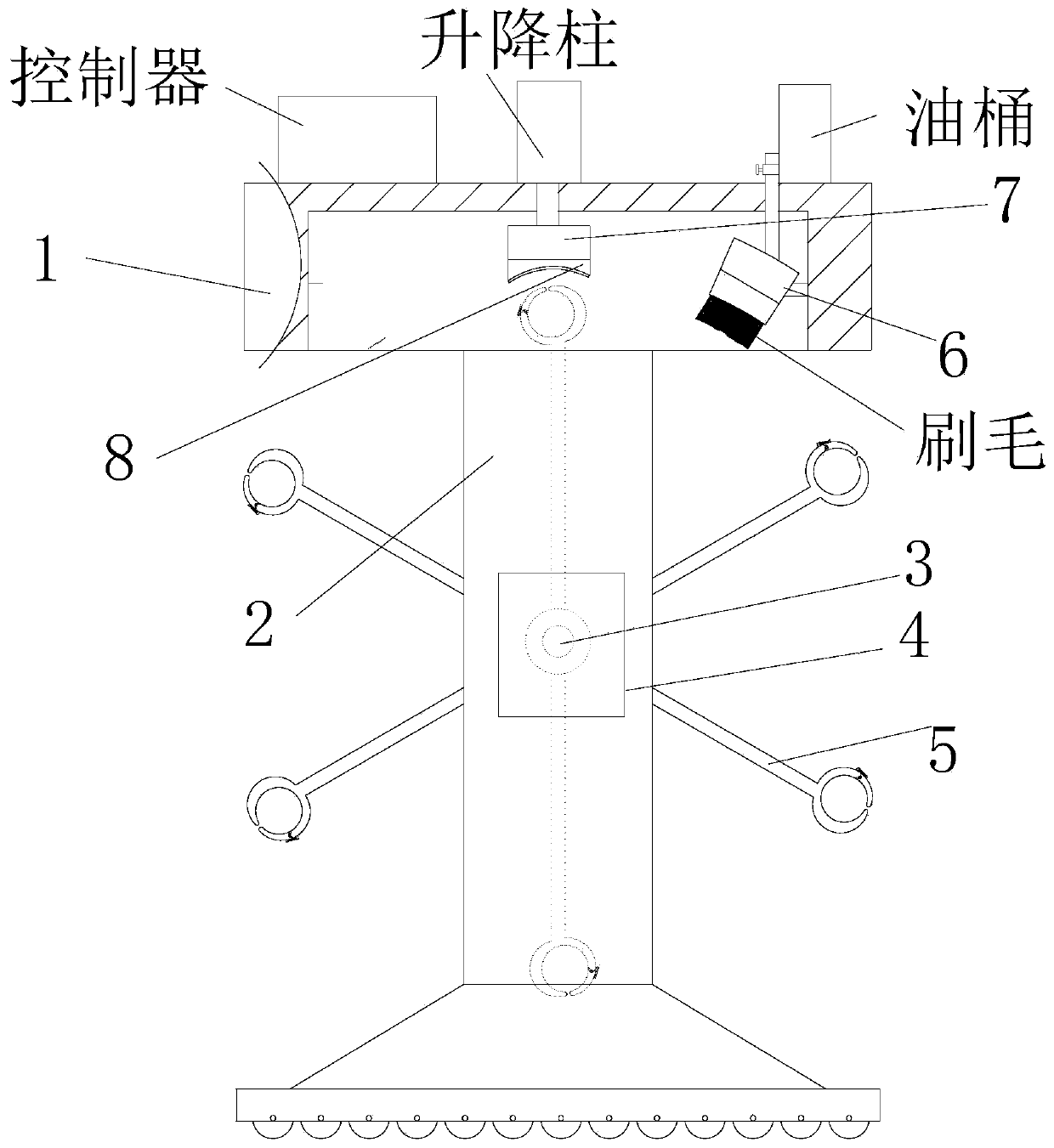 Rod material derusting device for bearing production