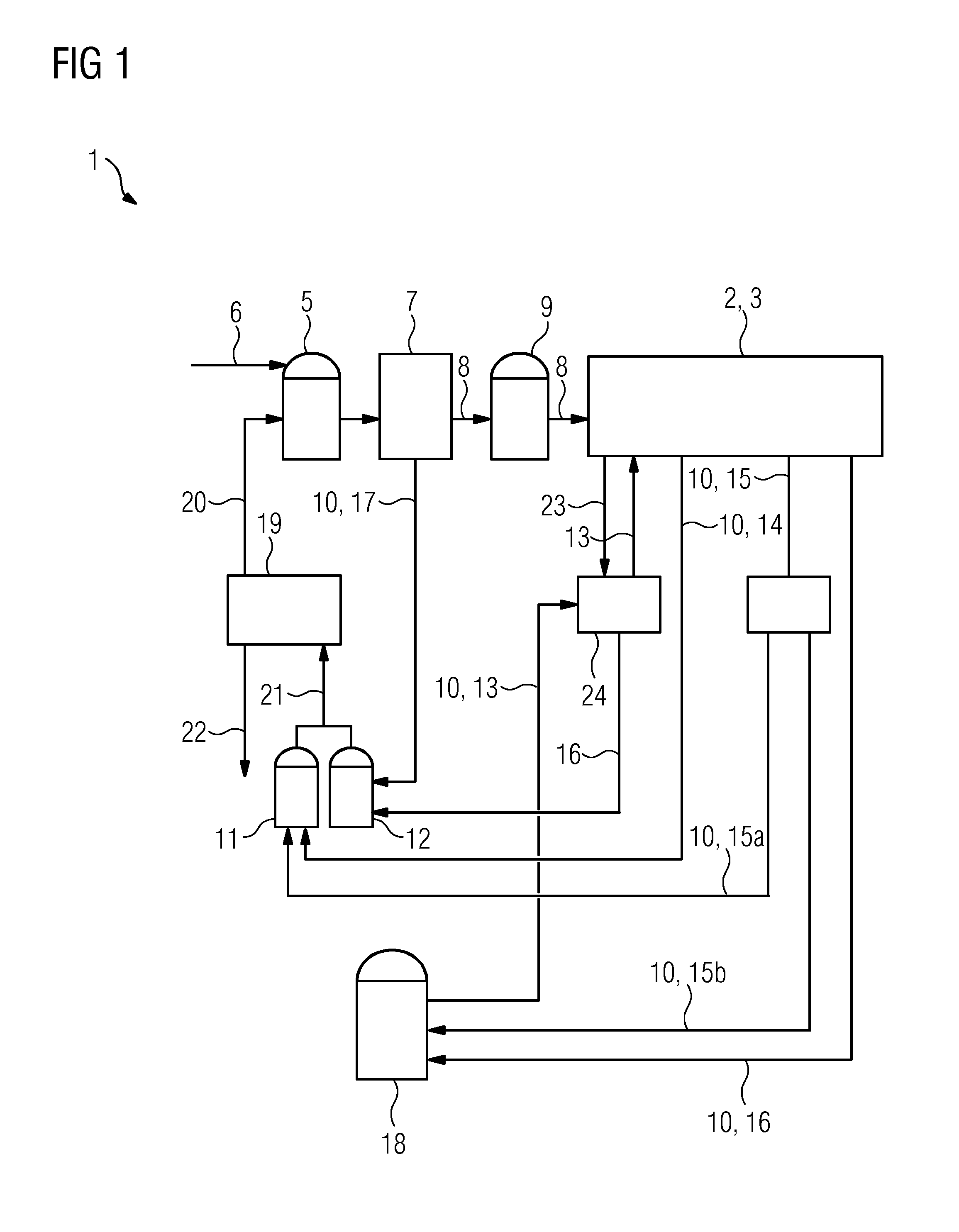 Method for recovering process wastewater from a steam power plant